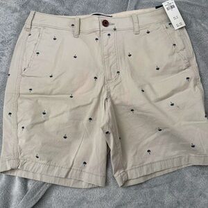 Men's Tan Palm Tree Shorts